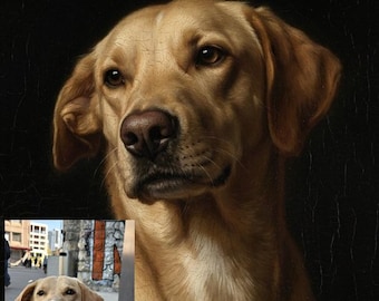 Custom Renaissance Pet Portrait, Multiple Styles Old Master Oil Painting, Pet Art