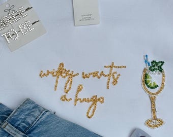 Beaded Bride Top, Embroidered Bridal t shirt, Hen Party Outfit, Bride To Be Shirt, White T shirt, Bridal Hen Weekend Top, Honeymoon outfit