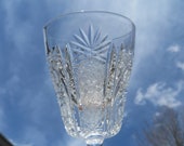 Vintage H H Austria Hand Cut Lead Crystal Glasses - 3 oz Small Cordial Stemmed Glasses - Bad Ischl - Home Bar