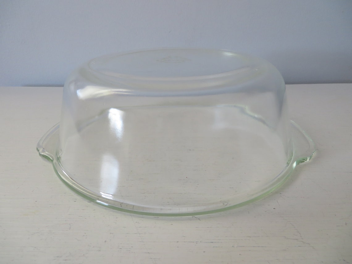 Vintage Fireking 2 QT. Clear Glass Casserole Dish Etsy