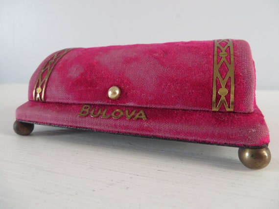 Vintage Lady Bulova Velvet Watch Box - Velvet Brac
