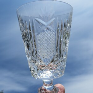 Vintage Royal Crystal Rock Water Goblets - Set of Four - Italian Lead Crystal