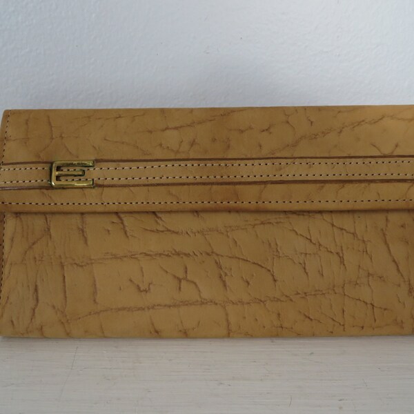 Vintage Amity 1970's Wallet - Beige Leather