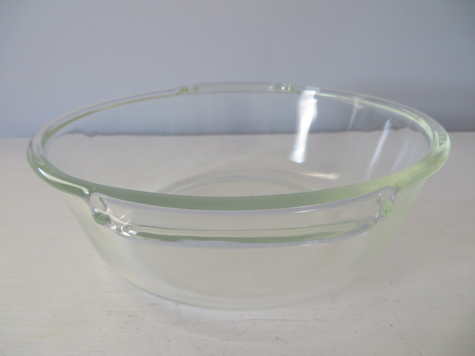 Vintage Fireking 2 QT. Clear Glass Casserole Dish Etsy