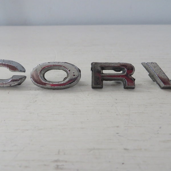 Vintage Corvair Emblem Letters - 60's Chevy Corvair Replacement Parts - American Auto