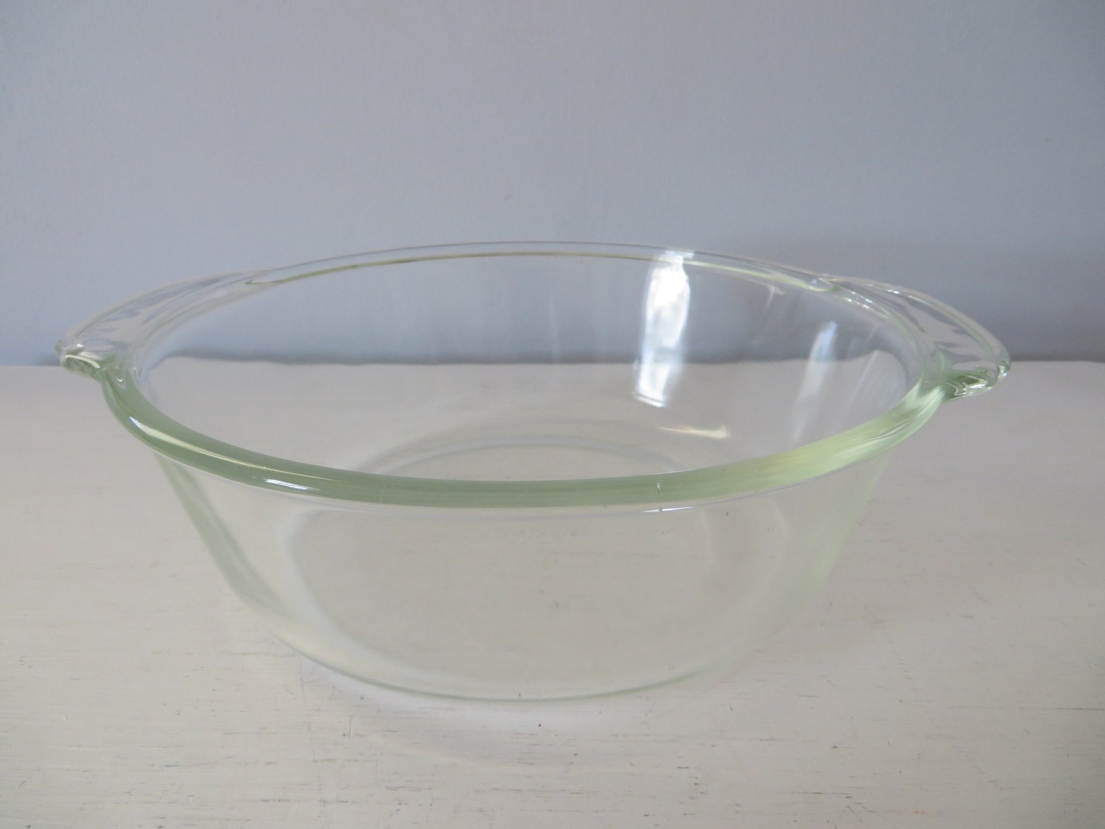 Vintage Fireking 2 QT. Clear Glass Casserole Dish Etsy