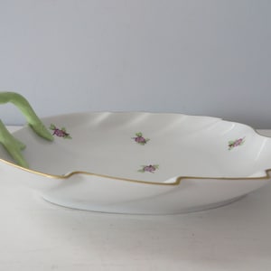 Vintage Herend Hungary Porcelain Leaf Shaped Dish