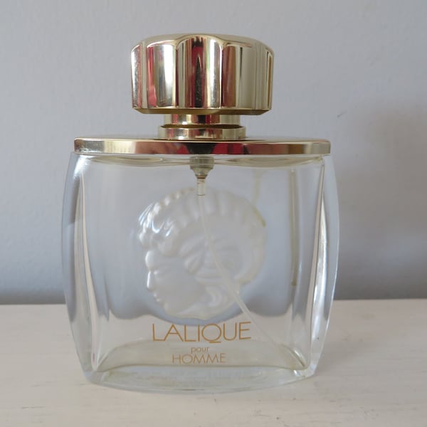 Vintage Lalique Pour Homme Bottle - Le Faune - Eau De Parfume - French Men's Cologne Empty Bottle