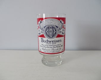 Vintage Budweiser Beer 32 oz Glass
