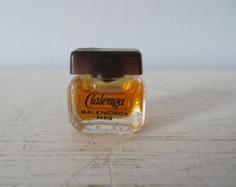 Vintage Cialenga Balenciaga Paris - Mini Perfume Bottle - 1970's Designer Fragrance - 1.8 Ml