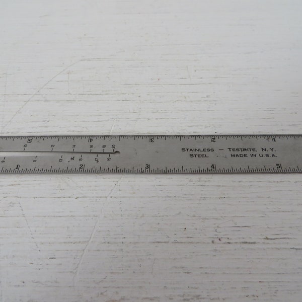Vintage Metal Ruler - Etsy