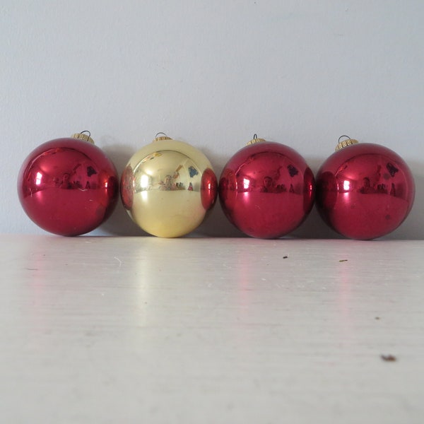 Ornament Red Gold Etsy