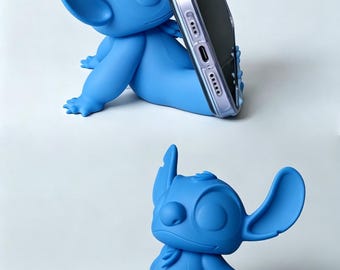 Stitch-inspired stand in different colors.