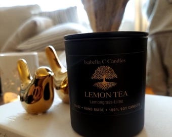 Vela orgánica de té de limón