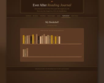 Café Edition Book Tracker | Reading Journal and Library Dashboard | TBR List Quotes and Series Tracker | No App | Instant Download