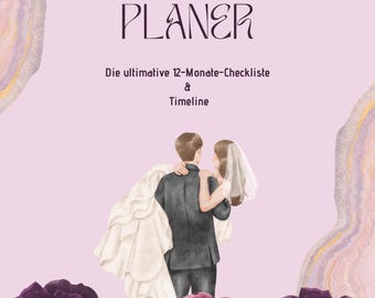 Lista de verificación para la planificación de bodas (descarga digital) | Guía de 8 páginas para la boda de tus sueños | BloomGeneration Pink