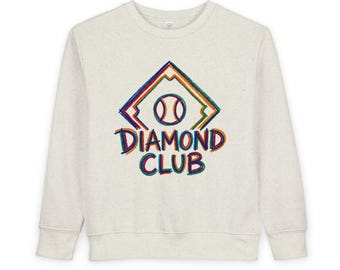 Diamond Club Baseball Toddler Sweatshirt | Kids Sports Crewneck