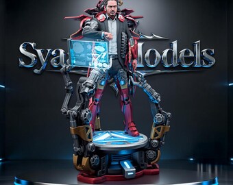 Tony Stark: Iron Man - Statua STL ispirata alla Marvel + Busto / Modello 3D per stampa cinematografica