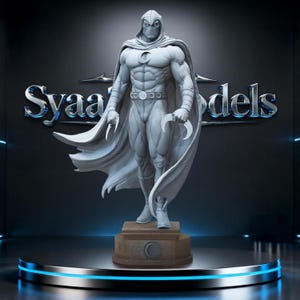 Moon Knight - Marvel STL File | Dark Vigilante Fantasy Figure | 3D Print File