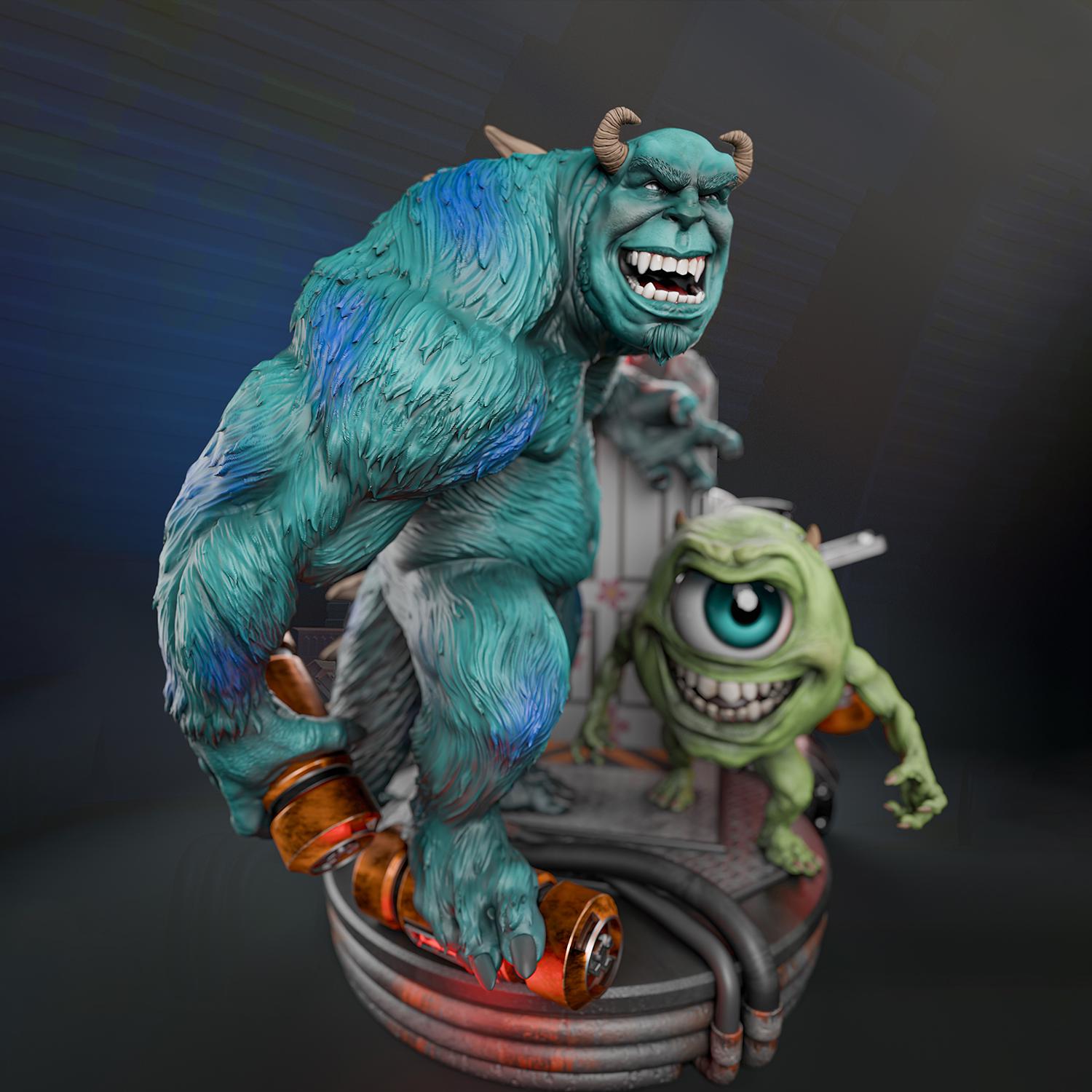 Sully First Model Mike & Sully Diorama - Monster Inc STL File | Movie 3D Print Model - Etsy