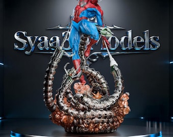 Diorama STL di Spider-Man contro Doctor Octopus / Modello 3D per la stampa di supereroi Marvel