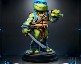 Leonardo in stile cartone animato - File STL del ninja mutante / Modello per stampa 3D ispirato al film