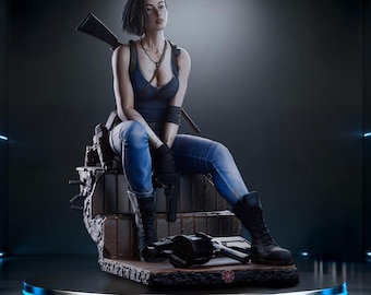 Jill Valentine - File STL di Resident Evil (Statua + Busto) / Modello per stampa 3D del gioco