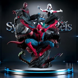 Spider-Man Spider-Verse Diorama - Marvel STL 3D Print Files