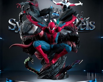 Diorama di Spider-Man Spider-Verse - File STL per la stampa 3D Marvel