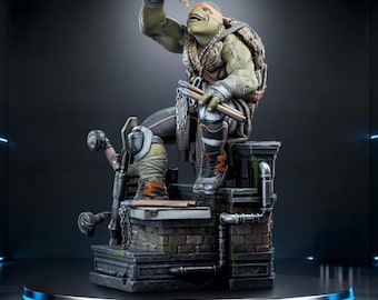 Michelangelo - File STL della Tartaruga Ninja Mutante (Statua + Busto)