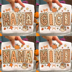 Fall Mama PNG, Retro Cozy Patchwork Design, Autumn Mama PNG, Gingham Floral Pumpkin Season, Fall Mom Shirt Sublimation DTF, Digital Download