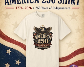 Amerika 250-skjorta, 1776 2026 självständighetsdagströja, vintage patriotisk örn komfortfärger gåva