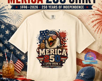 America 250-skjorta, amerikansk patriotisk örn-tröja, 4 juli-gåva 1776-2026