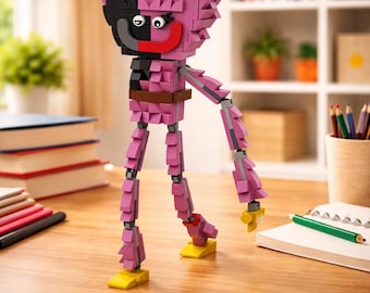 Kissy Missy And Huggy Wuggy Poppy Playtime Building Blocks Set, Horror Game Construction Toy, Collectible Figure Gift for Gamers