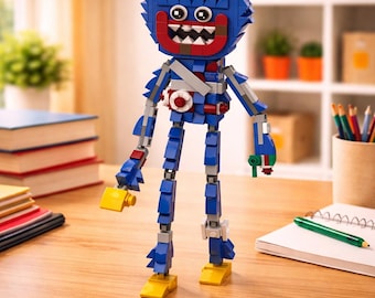 Huggy Wuggy And Kissy Missy Poppy Playtime Building Blocks Set, Horror Game Construction Toy, Collectible Figure Gift for Gamers