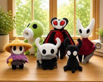 Hollow Knight Plush Toy, Knight & Boss Character Plush, Indie Game Collectible, Cute Video Game Stuffed Animal, Gift for Gamers and Fans