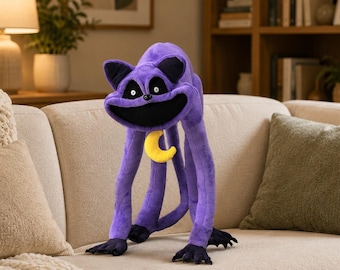 CatNap Smiling Critters Poppy Playtime Plush Toy Doll, Horror Game Stuffed Animal, Cute CatNap Plushie Gift for Kids Fans