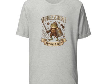 カエル騎士Tシャツ、中世ルネッサンスフェアのカエルTシャツ、DnDクラフターシャツ