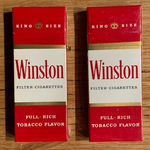 cigarettes international flight Rare Vintage Complimentary 1960 Airline Winston Cigarettes 4-pack American  Airlines and Braniff International Tobacco Sealed