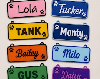 Personalized Dog Crate Sign, Custom Pet Kennel Name Plate, Cage Tag, Dog Lover Gift