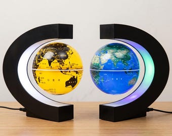 Floating Globe Lamp Magnetic Levitating LED World Map Desk Decor Gift
