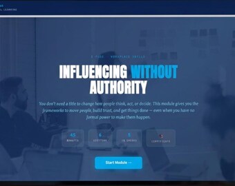 Influencing Without Authority | Interactive E-Learning Module + PDF + Certificate