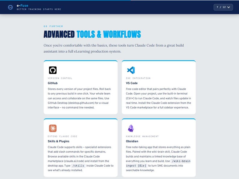 Claude Code for eLearning - Interactive Module + SCORM Package + PDF Guide image 5