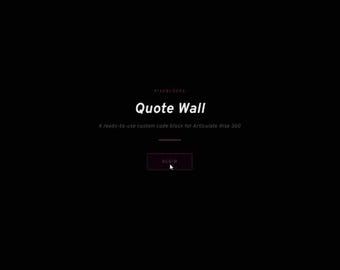 Quote Wall — Cinematic HTML Component for Articulate Rise 360