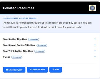 Collated Resources / Bibliography — Rise 360 Component Pack