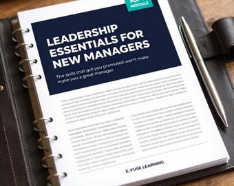 Leadership Essentials for New Managers — Career Skills Workbook + Interactive Learning Module