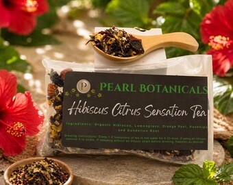 Mezcla de té de hibisco con sabor cítrico