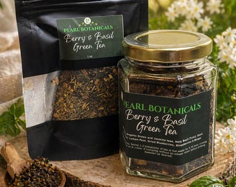 Berry & basil green tea blend