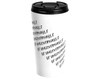 onbestuurbaar zijn Reismok | Typografiestijl