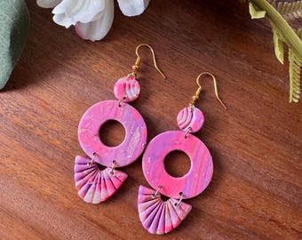 Petal Confetti - Pink Mirage Collection - Handmade Statement Earrings/Gauges